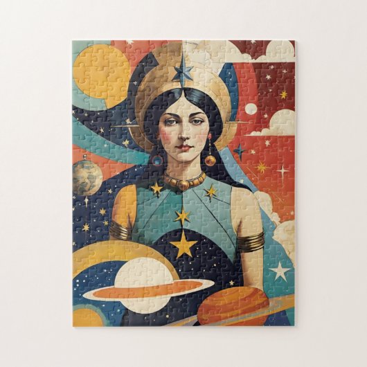 Puzzle Retro Mystical Celestial Star Goddess (Vertical)