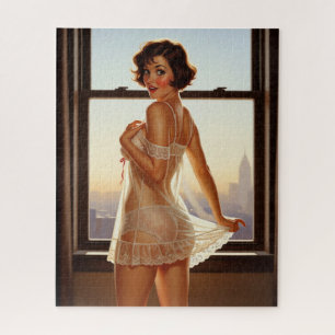 Puzzle Retro Old School Pin-up Girl
