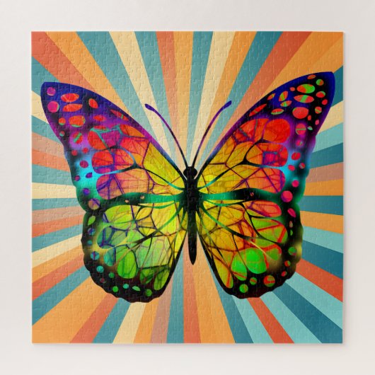 PUZZLE RÉTRO PAPILLON ABSTRAIT VINTAGE (Vertical)
