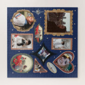 Puzzle Retro Personalized 11 Photo Collage Template DIY (Horizontal)