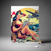 Puzzle Retro Pilot Pin-up