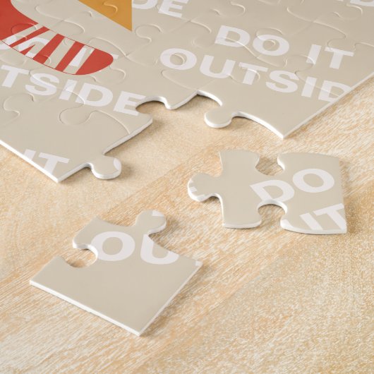 Puzzle Retro Pond Hockey le faire dehors (Côté)