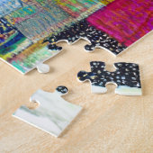 Puzzle Retro Pop Art femme Quilt Fabric Patchwork (Côté)