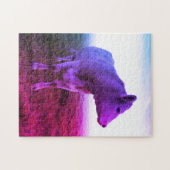 Puzzle Retro Pop Art Tye-Dye Cow (Horizontal)