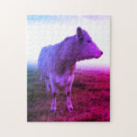 Puzzle Retro Pop Art Tye-Dye Cow<br><div class="desc">Cow Yup Cow is 'Outstanding' in her field!</div>