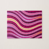 Puzzle Rétro purple wavy stripes pattern (Horizontal)