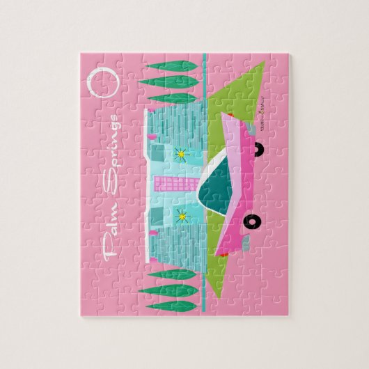 Puzzle Retro rose Palm Springs (Vertical)
