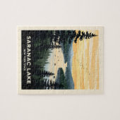 Puzzle Retro Saranac Lake | New York Travel (Horizontal)
