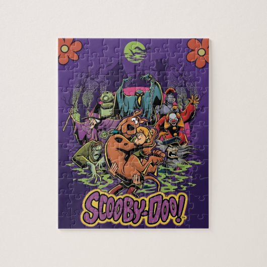 Puzzle rétro Scooby-Doo et Gang Spooky (Vertical)