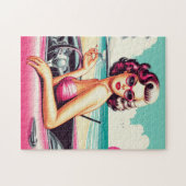 Puzzle Retro Summer Girl (Horizontal)