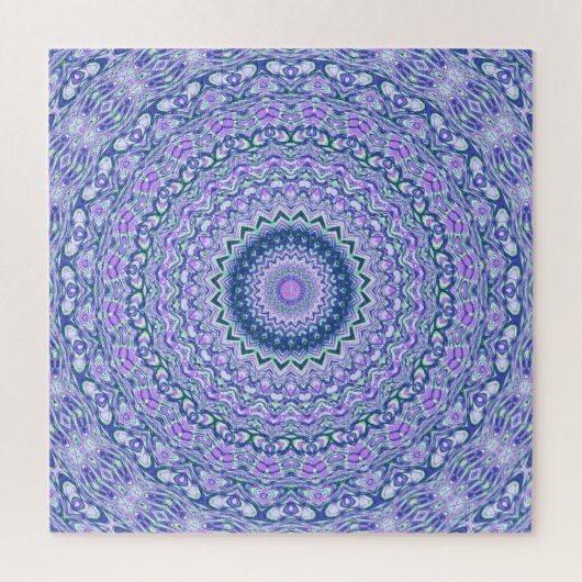 Puzzle Retro Super Boho Trippy Hippie Jewel Tone Mandala (Vertical)