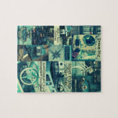 Puzzle Retro Turquoise Mood Board Citations Inspiration P (Horizontal)