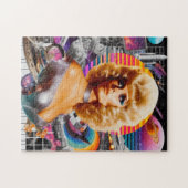 Puzzle Rétrofuturisme femme de science-fiction (Horizontal)