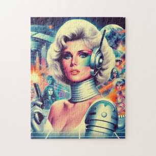 Puzzle Rétrofuturisme Science-Fiction Femme