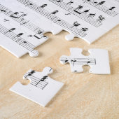 Puzzle Rétros barres des notes de musique de feuille (Côté)