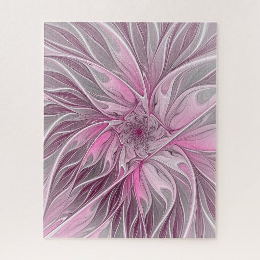 Puzzle Rêve de fleur rose fractal, Motif d'Imaginaire flo (Vertical)