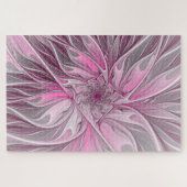 Puzzle Rêve de fleur rose fractal, Motif d'Imaginaire flo (Horizontal)