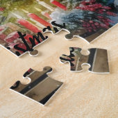 Puzzle Réveillon de Noël magique dans un village de neige (Côté)