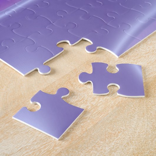 Puzzle Rêves arc-en-ciel à fleurs violettes (Côté)