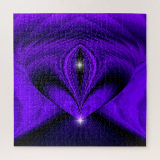 Puzzle Rêves arc-en-ciel à fleurs violettes, deux étoiles (Vertical)