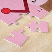 Puzzle Rêves du coeur rose et violet (Côté)