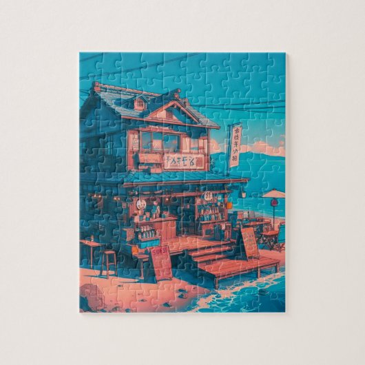 Puzzle Rêves Lofi au Bord de Mer (Vertical)