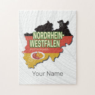 Puzzle Rhénanie du Nord Westphalie Allemagne Retro NRW So