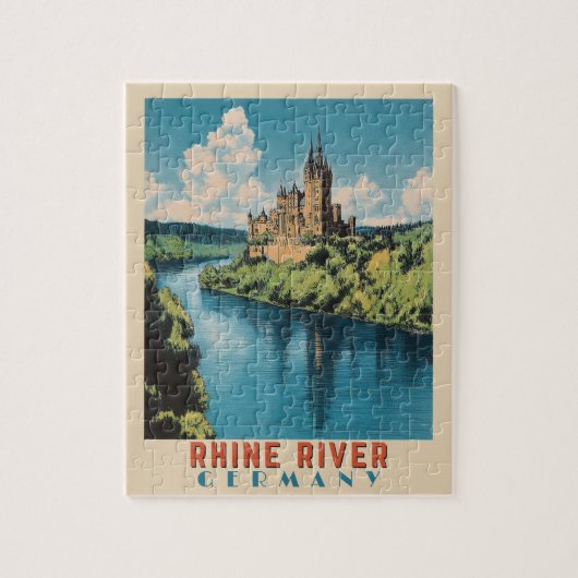 Puzzle Rhine Allemagne Vintage voyage (Vertical)