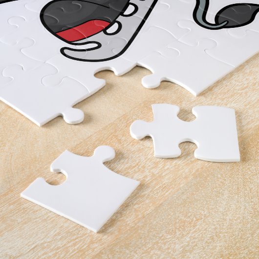 Puzzle Rhino at Ice skating with Ice skates (Côté)