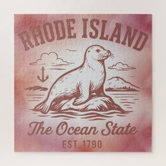 Puzzle Rhode Island l'État de l'Île (Vertical)
