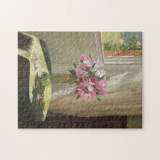 Puzzle Rhododendrons par une fenêtre | Jessica Hayllar (Horizontal)