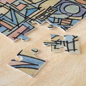 Puzzle Rhythm In Blue-Modern Bauhaus Geometric Art (Côté)