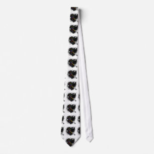 Puzzle Ribbon Grunge Heart Stropdas