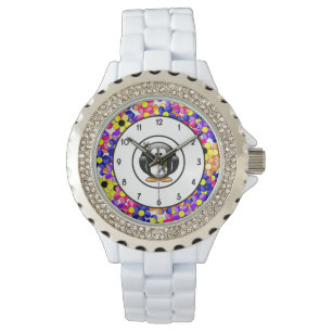 Puzzle Ribbon Penguin Horloge