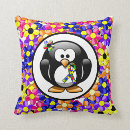 Puzzle Ribbon Penguin Kussen