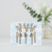 Puzzle Ribbon Reindeer - Autisme Awareness Briefkaart (Staand voorkant)