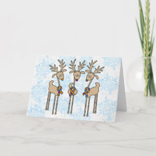 Puzzle Ribbon Reindeer - Autisme Awareness Feestdagen Kaart