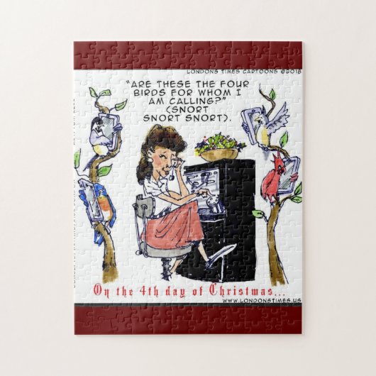 Puzzle Rick London Ernestine Calling Birds Xmas (Vertical)