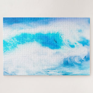 PUZZLE RIDERS DE VAGUES BLEUS OCEAN DOLPHIN