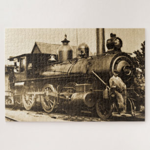 Puzzle Ridin'that Train Vintage Railroad Crew