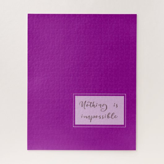 Puzzle Rien N'Est Impossible : Violet 002 (Vertical)