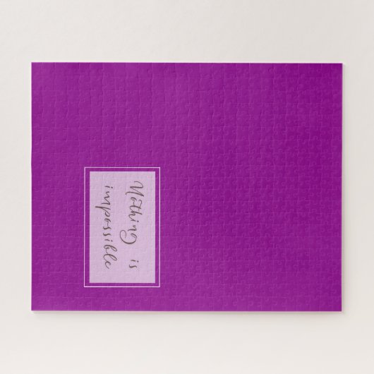 Puzzle Rien N'Est Impossible : Violet 002 (Horizontal)