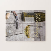 Puzzle Riesling blanc Amateur de vin cadeau Sommelier (Horizontal)