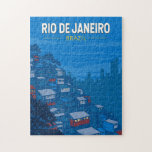 Puzzle Rio De Janeiro Brésil Favela Voyage Art Vintage<br><div class="desc">Conception de voyage vectoriel rétro Rio De Janeiro. Rio de Janeiro,  au Brésil,  est une ville animée,  célèbre pour ses plages époustouflantes,  ses monuments emblématiques comme le Christ Rédempteur et le Pain de Sucre,  et la fête du Carnaval de renommée mondiale.</div>