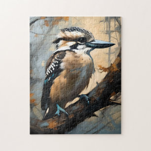 Puzzle Rire Charmant : Kookaburra en peinture à l'huile