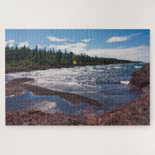 Puzzle Rivage de roche rouge – Lac Supérieur, U.P.