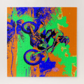 Puzzle River Hopping - Motocross Rider (Horizontal)