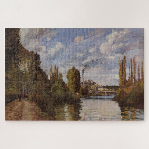 Puzzle Rives du fleuve à Pontoise (1872) de Camille Pissa
