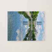 Puzzle Rivière de Dambovita à Bucarest, Roumanie (Horizontal)