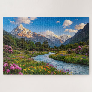 Puzzle Rivière Himalayenne de Couleurs – Paysage de Monta